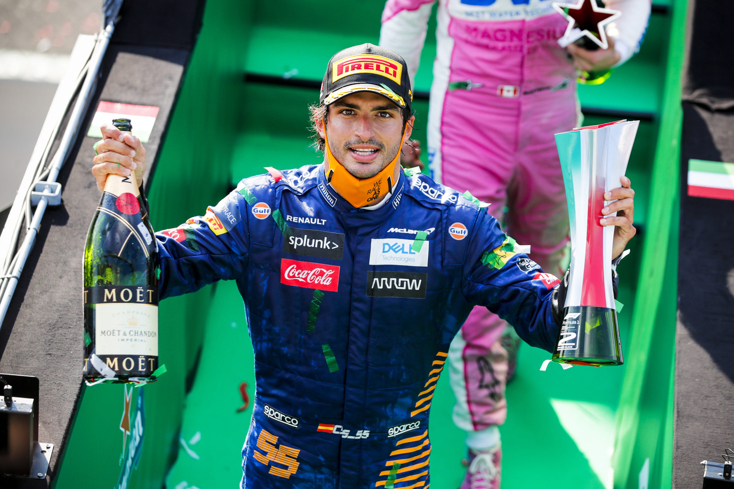Podio Sainz Italia 2020 Monza McLaren