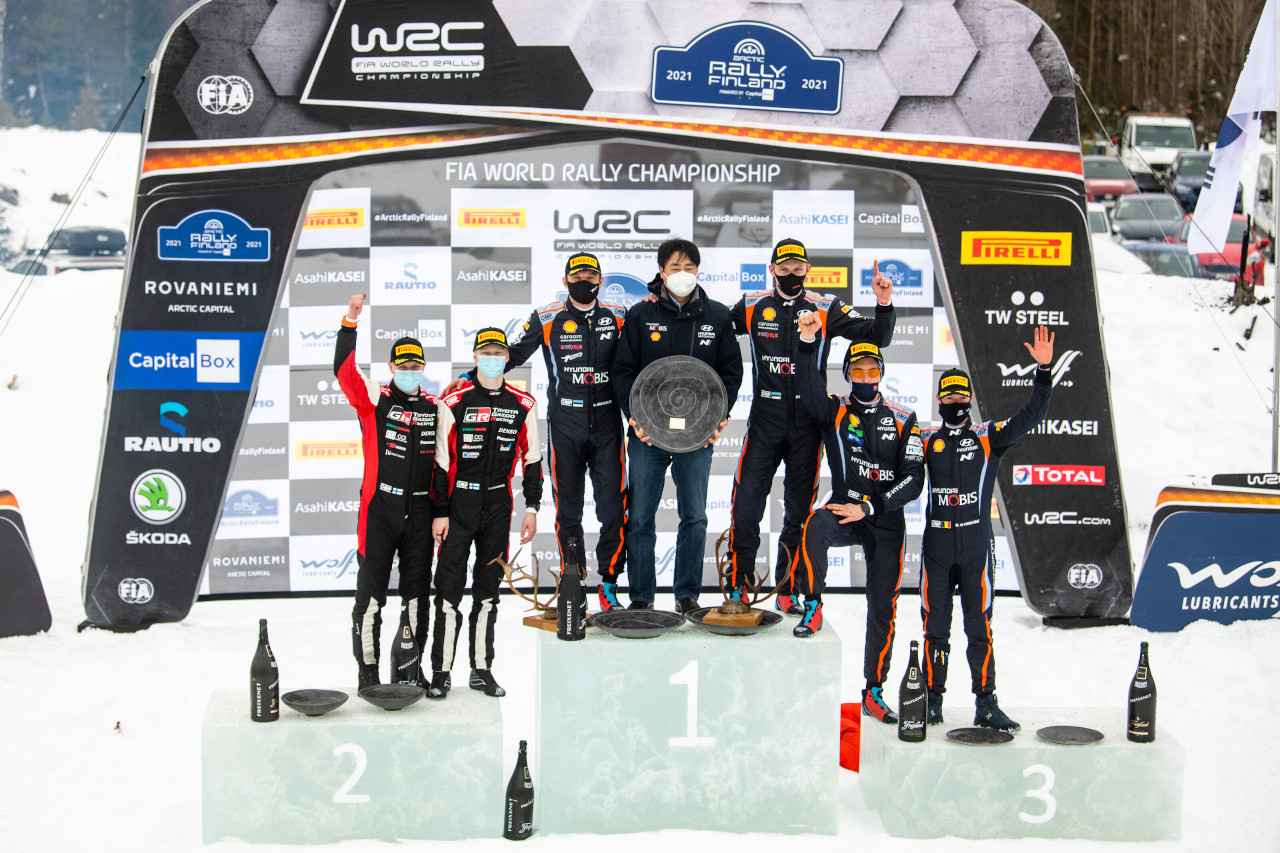 Ott Tanak, Kalle Rovanpera and Thierry Neuville WRC