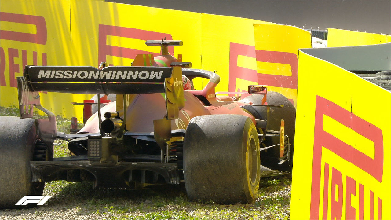 Leclerc Imola accidente