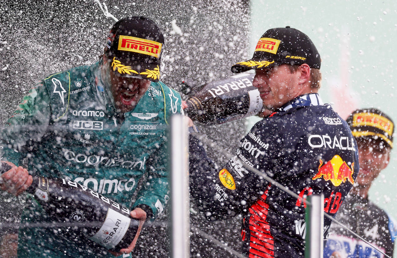Verstappen Alonso podio Zanvoort 2023